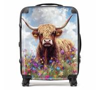 Warren Reed - Designer Highland Cow In A Summer Meadow Suitcase Medium, Multi