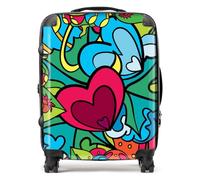 Warren Reed - Designer Hippie Psychedelic Pattern Suitcase - Lightweight Hard Case, TSA Lock, 4 Spinner Wheels
