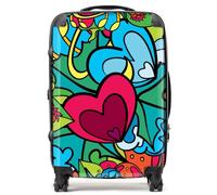 Warren Reed - Designer Hippie Psychedelic Pattern Suitcase - Lightweight Hard Case, TSA Lock, 4 Spinner Wheels