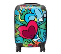 Warren Reed - Designer Hippie Psychedelic Pattern Suitcase - Lightweight Hard Case, TSA Lock, 4 Spinner Wheels
