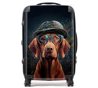 Warren Reed - Designer Hungarian Vizsla Dog Splashart Suitcase - Lightweight Hard Case, TSA Lock, 4 Spinner Wheels