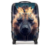 Warren Reed - Designer Hyena Face Splashart Dark Background Suitcase Medium, Multi