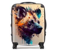 Warren Reed - Designer Hyena Face Splashart Light Background Suitcase Large, Multi