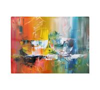 Warren Reed - Designer Impressionist'S Palette: Colorful Abstraction Chopping Board Warren Reed - Designer Multicolor
