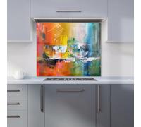 Warren Reed - Designer Impressionists Palette Colorful Abstraction Kitchen Splashback W600Mm X H650Mm, Multi