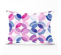 Warren Reed - Designer Interlocking Pink Blue Shape Cushions | Size: 60 cm x 60 cm Warren Reed - Designer Pink 60 cm x 60 cm