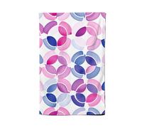 Warren Reed - Designer Interlocking Pink Blue Shape Tea Towel Warren Reed - Designer Pink