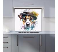 Jack Russell Dog Splashart Kitchen Splashback Warren Reed - Designer Multi 600mm x 650mm