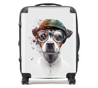 Warren Reed - Designer Jack Russell Terrier Dog Splashart Suitcase - Lightweight Hard Case, TSA Lock, 4 Spinner Wheels