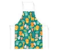 Warren Reed - Designer Jungle Animals Apron in Green Warren Reed - Designer Green