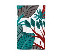 Warren Reed - Designer Jungle Exotic Summer Tropical Leaves Tea Towel in Green Warren Reed - Designer Green