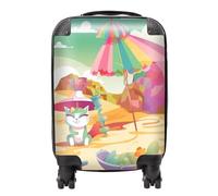 Warren Reed - Designer Kitten On A Beach Holiday Suitcase Small, Multi