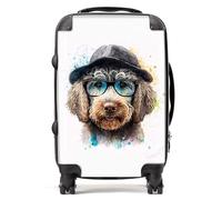 Labradoodle Dog Face Splashart Suitcase Warren Reed - Designer Multi Cabin