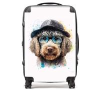 Labradoodle Dog Face Splashart Suitcase Warren Reed - Designer Multi Medium