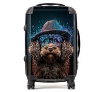Labradoodle Dog Splashart Suitcase Warren Reed - Designer Multi Cabin