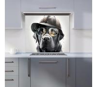 Warren Reed - Designer Labrador Retriever Dog Kitchen Splashback | Size: 900mm x 750mm Warren Reed - Designer Multicolor 900mm x 750mm
