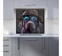 Warren Reed Designer Labrador Retriever Dog Splashart Premium Glass Kitchen Splashback W900mm X H650mm
