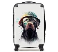 Labrador Retriever Dog Splashart Suitcase Warren Reed - Designer Multi Medium