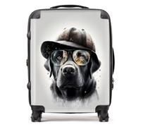Warren Reed Designer Labrador Retriever Dog With Hat Splashart Suitcase - Large
