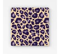 Warren Reed - Designer Leopard Print Canvas in Purple | Size: w40 inch x h40 inch Warren Reed - Designer Purple w40 inch x h40 inch