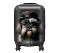 Warren Reed - Designer Lhasa Apso Dog Splashart Suitcase - Lightweight Hard Case, TSA Lock, 4 Spinner Wheels