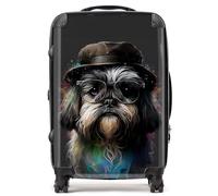 Warren Reed - Designer Lhasa Apso Dog Splashart Suitcase - Lightweight Hard Case, TSA Lock, 4 Spinner Wheels