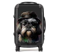 Warren Reed - Designer Lhasa Apso Dog Splashart Suitcase - Lightweight Hard Case, TSA Lock, 4 Spinner Wheels