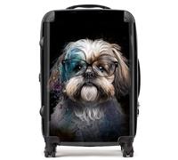 Warren Reed - Designer Lhasa Apso Splashart Suitcase - Lightweight Hard Case, TSA Lock, 4 Spinner Wheels