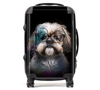 Warren Reed - Designer Lhasa Apso Splashart Suitcase - Lightweight Hard Case, TSA Lock, 4 Spinner Wheels