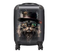 Warren Reed - Designer Maine Coon Cat with Glasses Splashart Suitcase - Lightweight Hard Case, TSA Lock, 4 Spinner Wheels