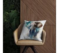 Warren Reed Designer Majestic Elephant Splashart Outdoor Cushion 60Cm X 60Cm