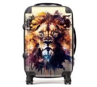 Warren Reed - Designer Majestic Lion Face Splashart Suitcase Cabin, Multi
