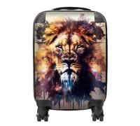 Majestic Lion Face Splashart Suitcase Warren Reed - Designer Brown Mini Cabin