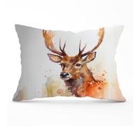 Warren Reed Designer Majestic Stag Watercolour Cushions 33Cm X 48Cm
