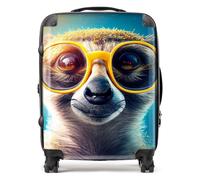 Warren Reed - Designer Meerkat With Glasses Splashart Suitcase Large, Multi