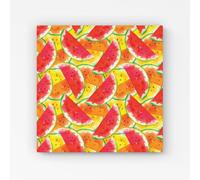 Warren Reed - Designer Melon Print Canvas in Red | Size: w40 inch x h40 inch Warren Reed - Designer Red w40 inch x h40 inch