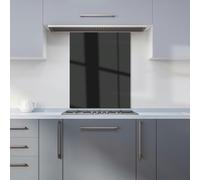 Warren Reed - Designer Midnight Black Kitchen Splashback - W595mm x H745mm