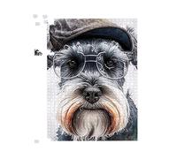 Warren Reed - Designer Miniature Schnauzer Dog Splashart Jigsaw Puzzle | Size: 500 Piece Warren Reed - Designer Multicolor 500 Piece
