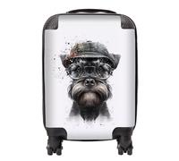 Miniature Schnauzer Dog Splashart Suitcase Warren Reed - Designer Multi Mini Cabin
