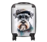 Miniature Schnauzer Dog Splashart Suitcase Warren Reed - Designer Multi Mini Cabin
