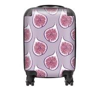 Modern Fig Pattern Suitcase Warren Reed - Designer Purple Mini Cabin