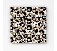 Warren Reed - Designer Modern Flower Pattern Canvas in Brown | Size: W16" x H16" Warren Reed - Designer Brown W16" x H16"