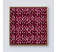 Warren Reed - Designer Modern Pink Animal Print Framed Canvas in Light Brown | Size: W16" x H16" Warren Reed - Designer Light Brown W16" x H16"