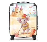 Warren Reed - Designer Mouse On A Beach Holiday Suitcase Large, Multi