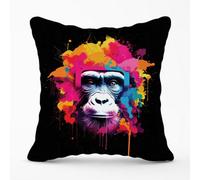Warren Reed Designer Multi Coloured Monkey Face Cushions 60Cm X 60Cm
