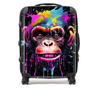 Warren Reed - Designer Multi Coloured Monkey Face Splashart Suitcase Large, Multi