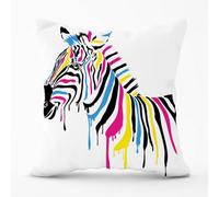Warren Reed Multi Coloured Zebra Cushions - 45cm x 45cm