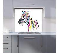 Warren Reed - Designer Multi Coloured Zebra Kitchen Splashback in Pink | Size: 600mm x 600mm Warren Reed - Designer Pink 600mm x 600mm
