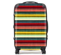 Warren Reed - Designer Multicolour Striped Brish Pattern Suitcase Medium, Multi