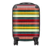 Multicolour Striped Brish Pattern Suitcase Warren Reed - Designer Green Mini Cabin
